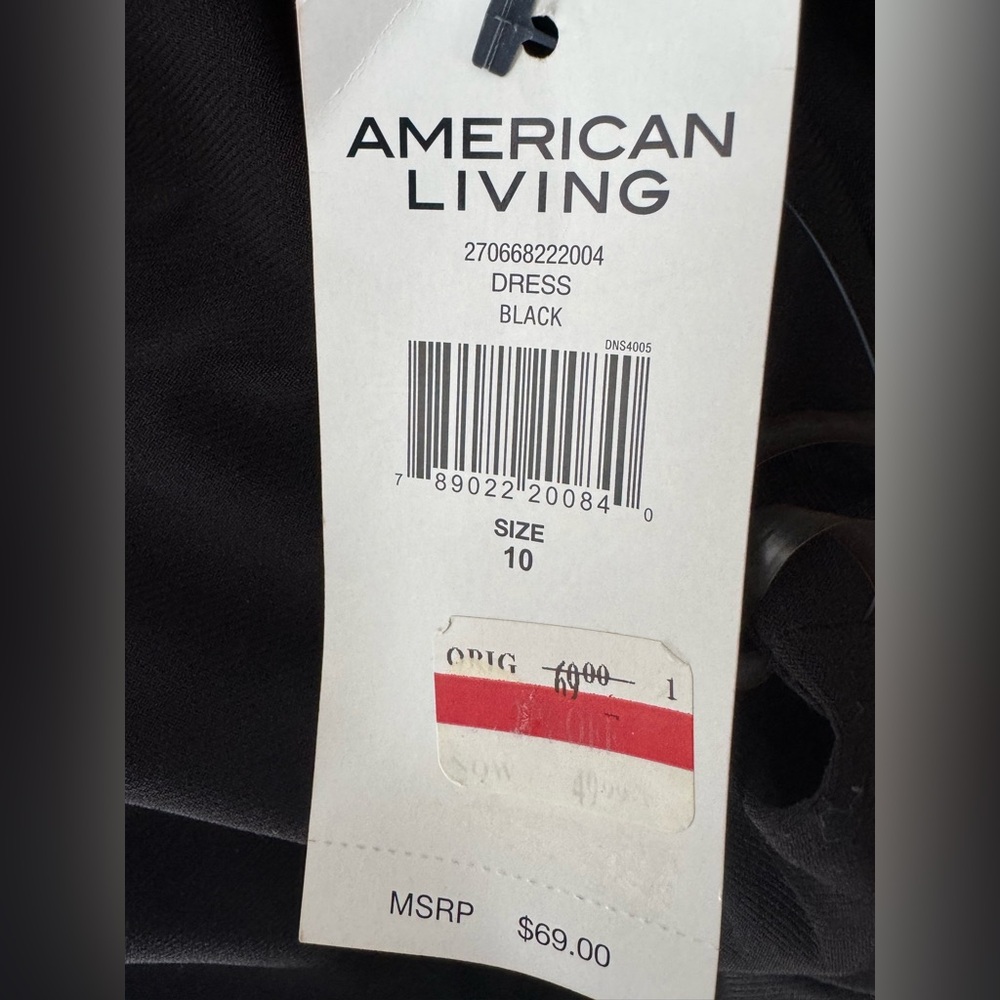 American Living Womens Classic Dardanelle Sheath Dress Size 10 Black NWT - Picture 9 of 10